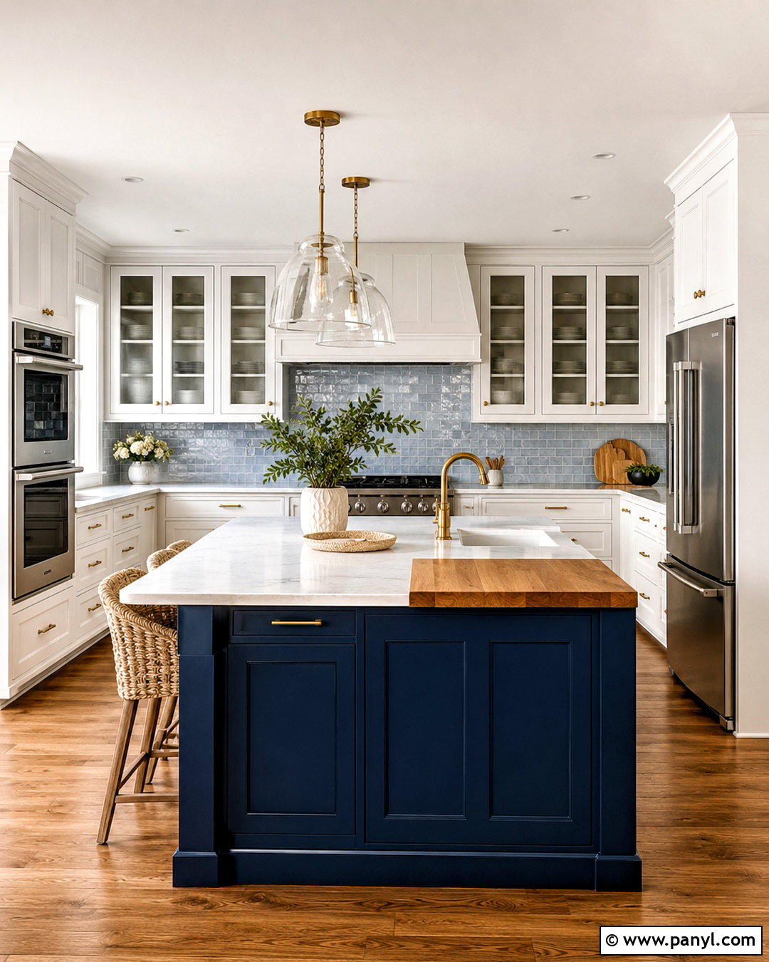 Very Navy Kitchen Island - 20 deep blue paint colors