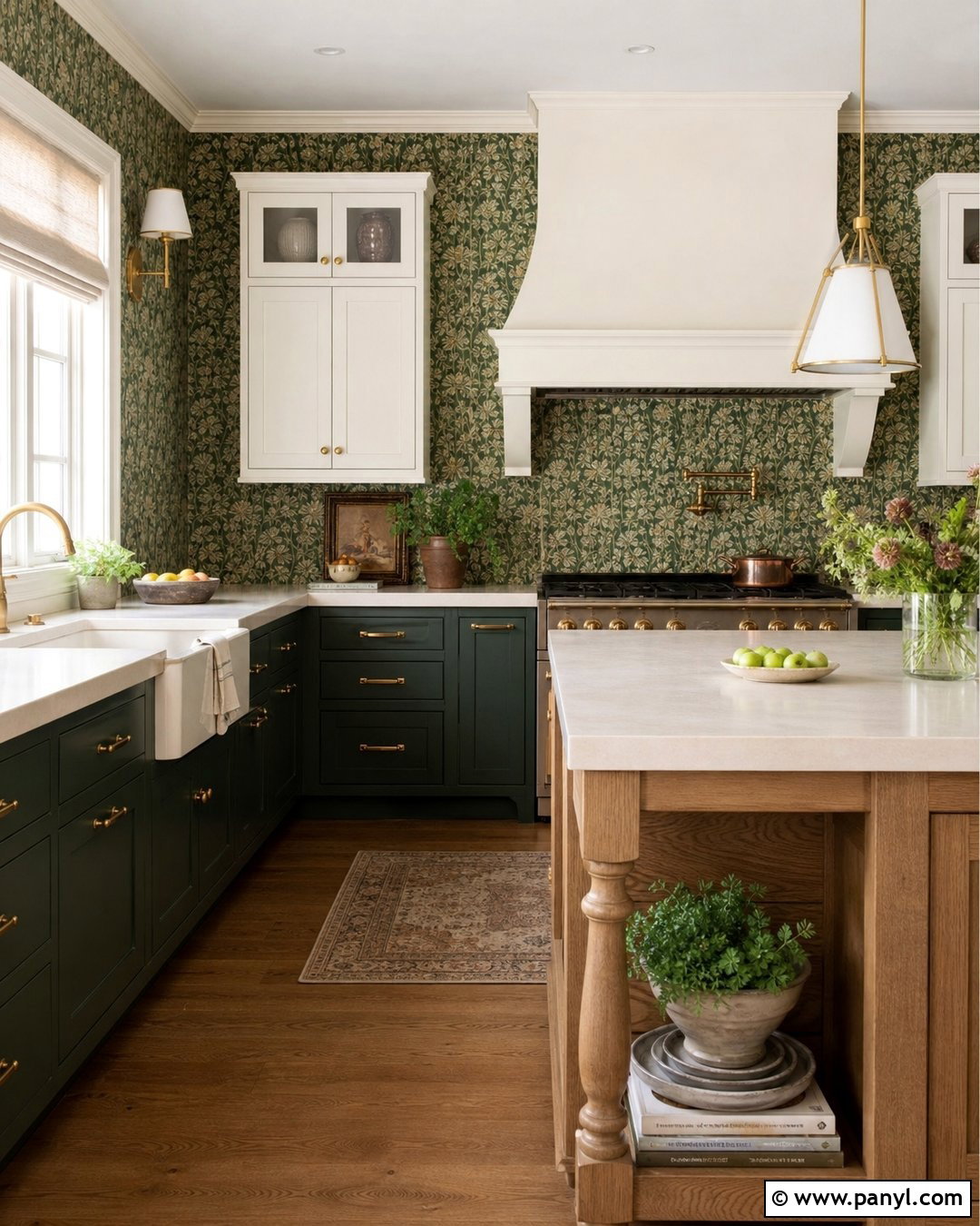 Victorian Botanical Wallpaper Kitchen - 25 Victorian Home Wallpaper Ideas