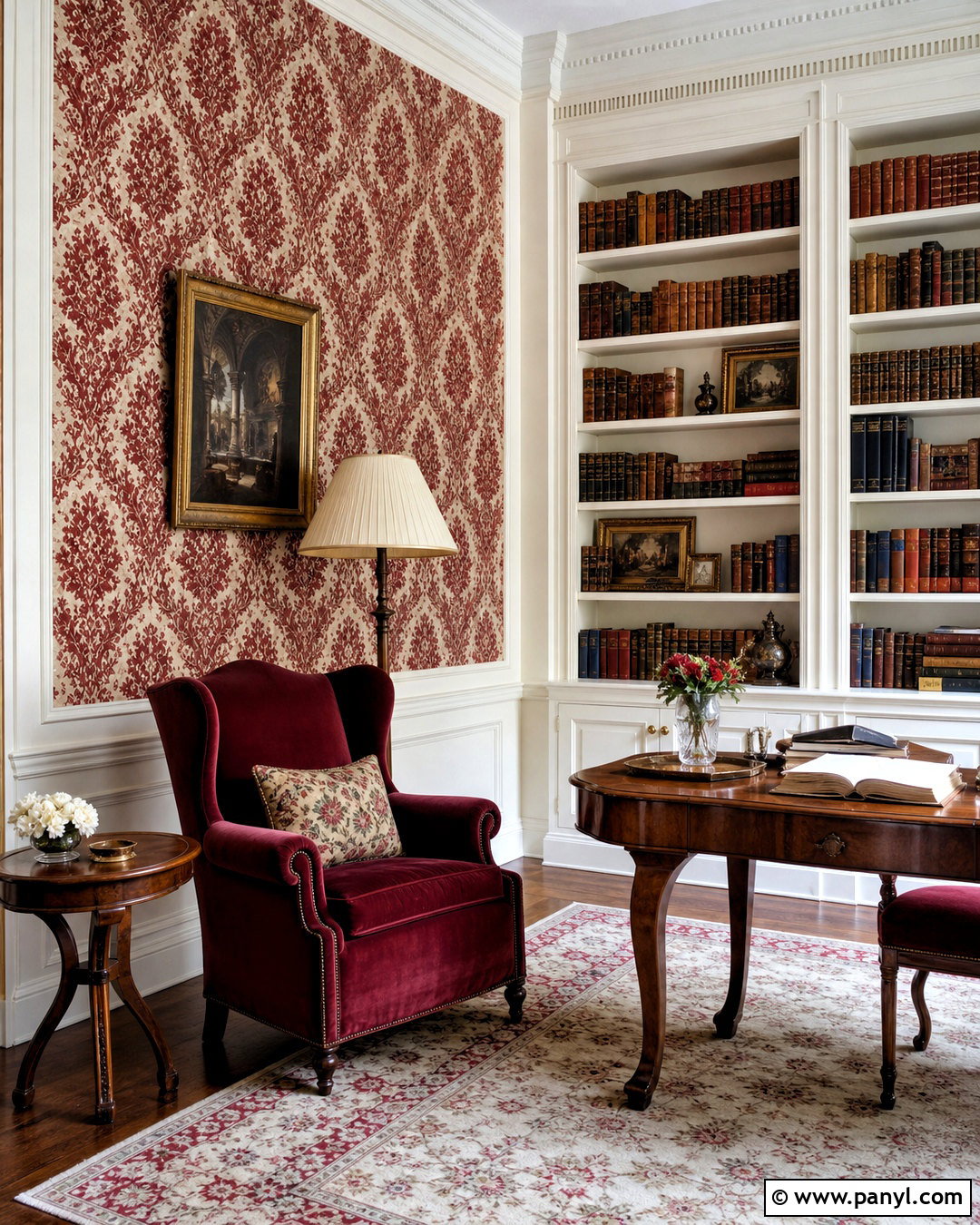 Victorian Red And White Damask Pattern - 20 red and white damask patterns