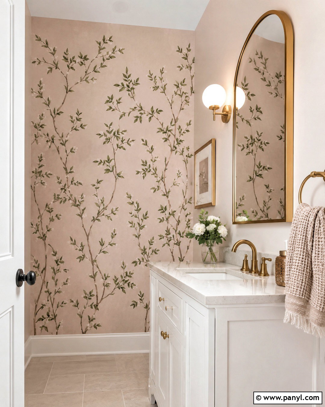 Vine Pattern Accent Wall - 20 hand painted accent wall ideas