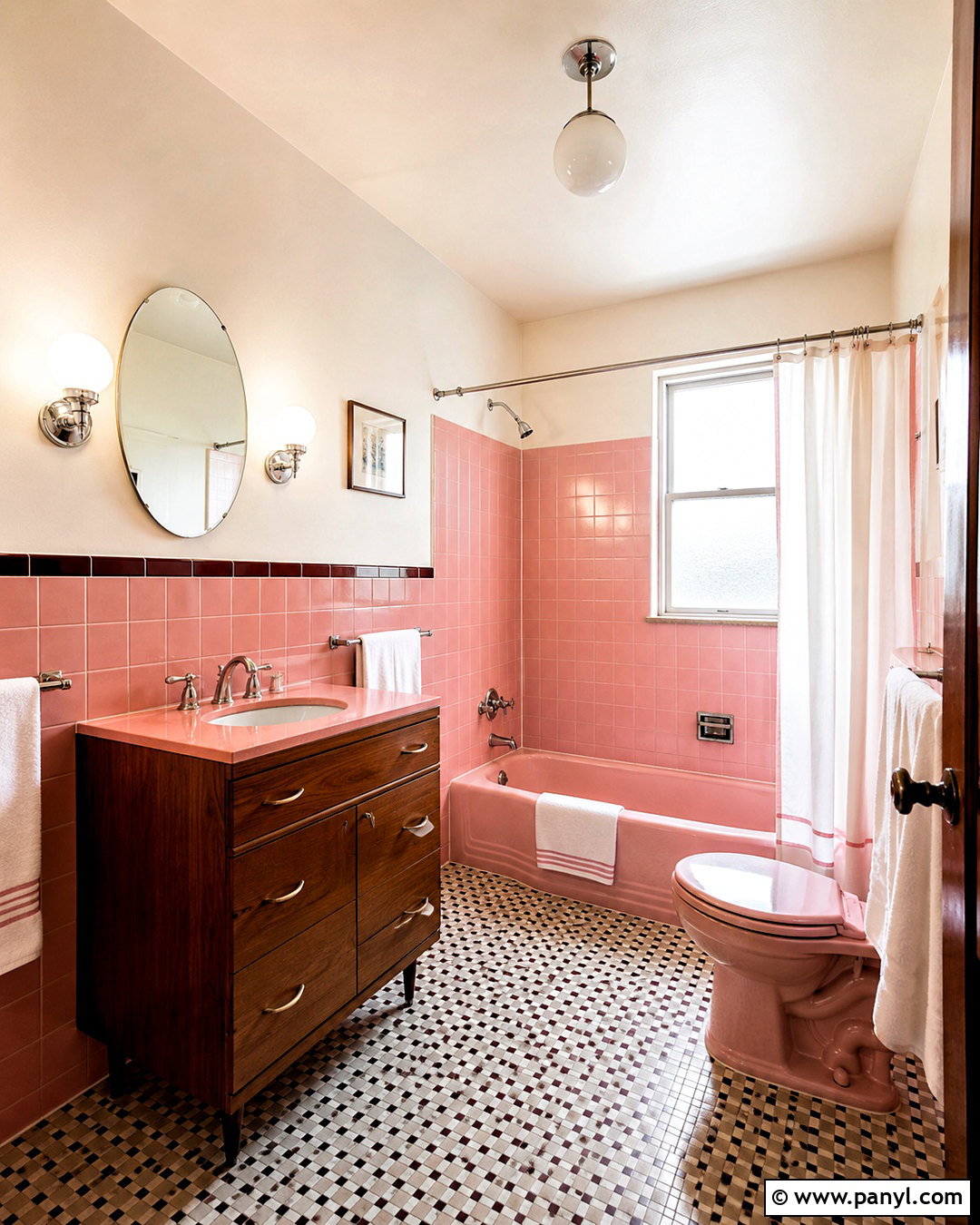 Vintage 1950s Pink Bathroom - 20 pink bathroom aesthetic ideas