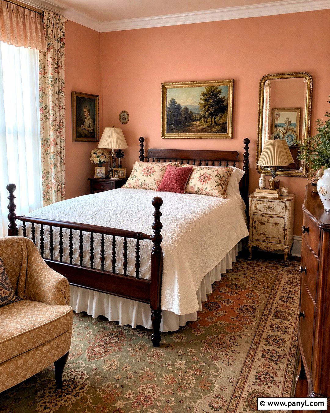 Vintage Apricot Bedroom - 20 apricot bedroom ideas