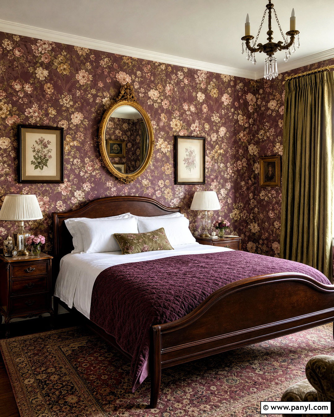 Vintage Aubergine Bedroom - 20 aubergine bedroom ideas