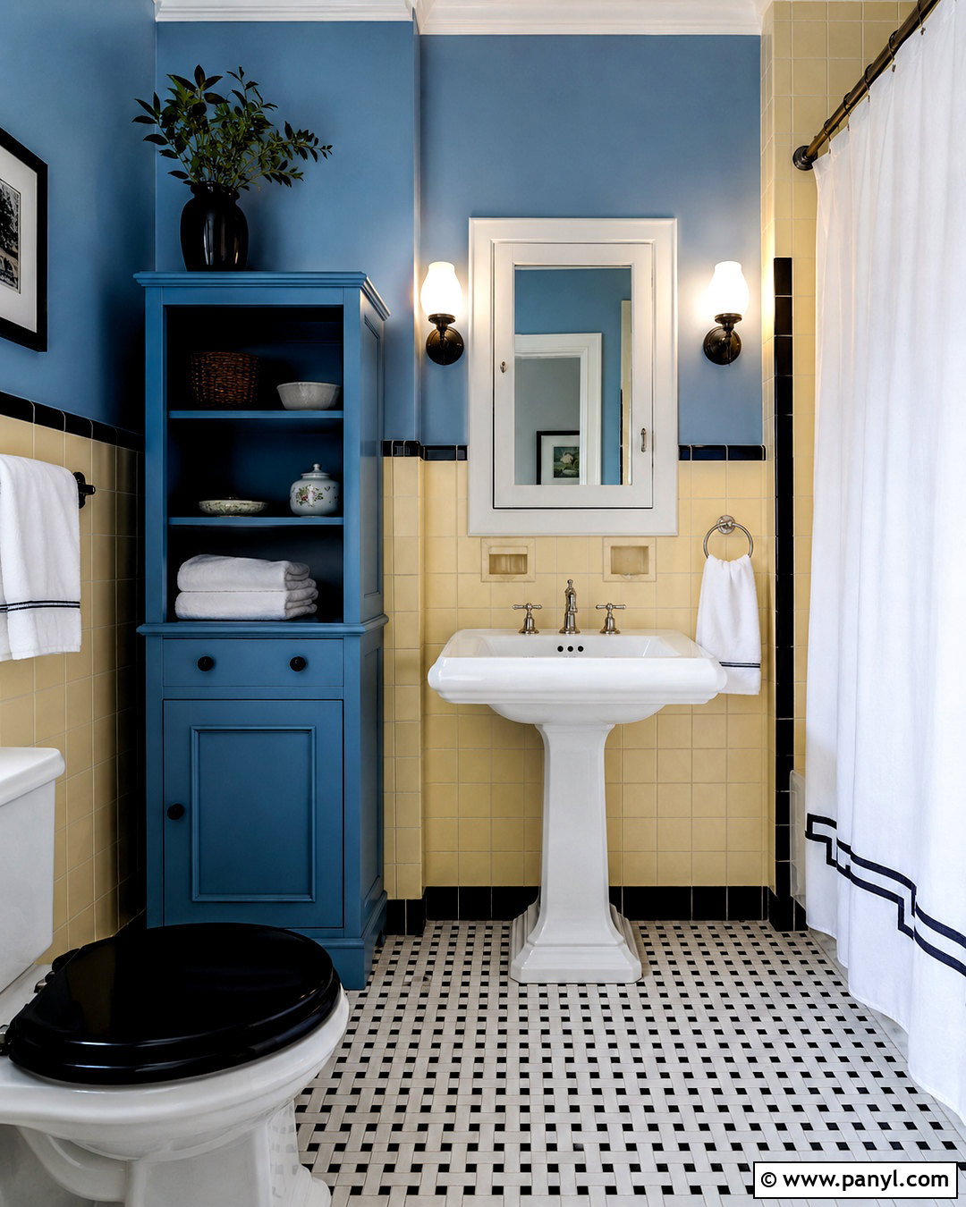 Vintage Blue And Yellow Bathroom - 20 blue and yellow bathroom ideas