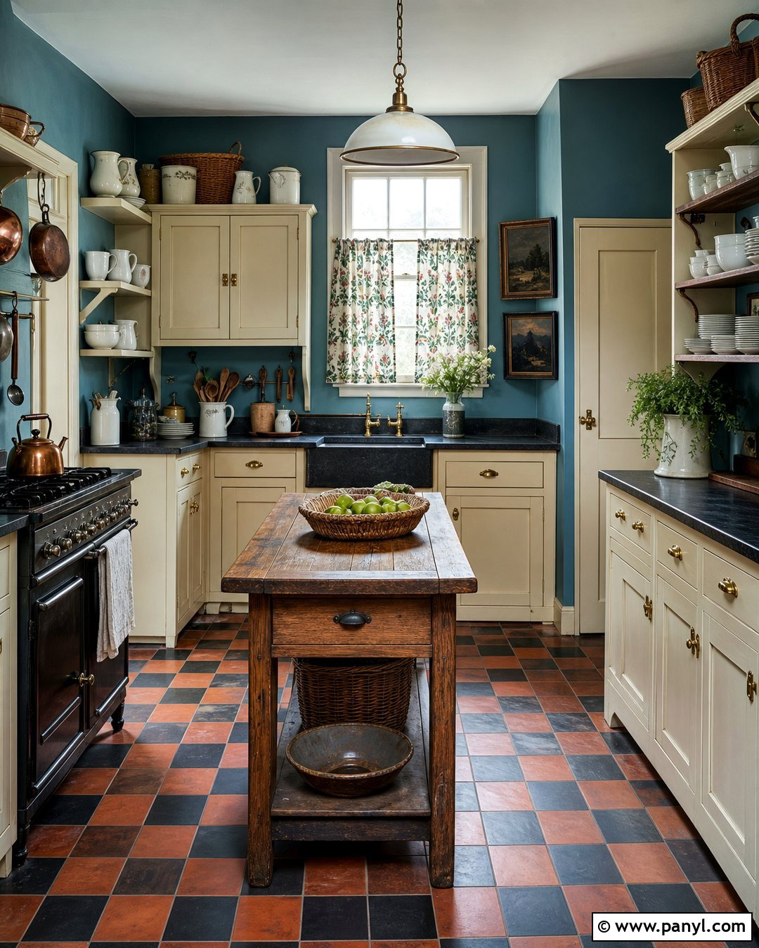 Vintage Blue Cottage Kitchen Walls - 25 Vintage Blue Wall Ideas
