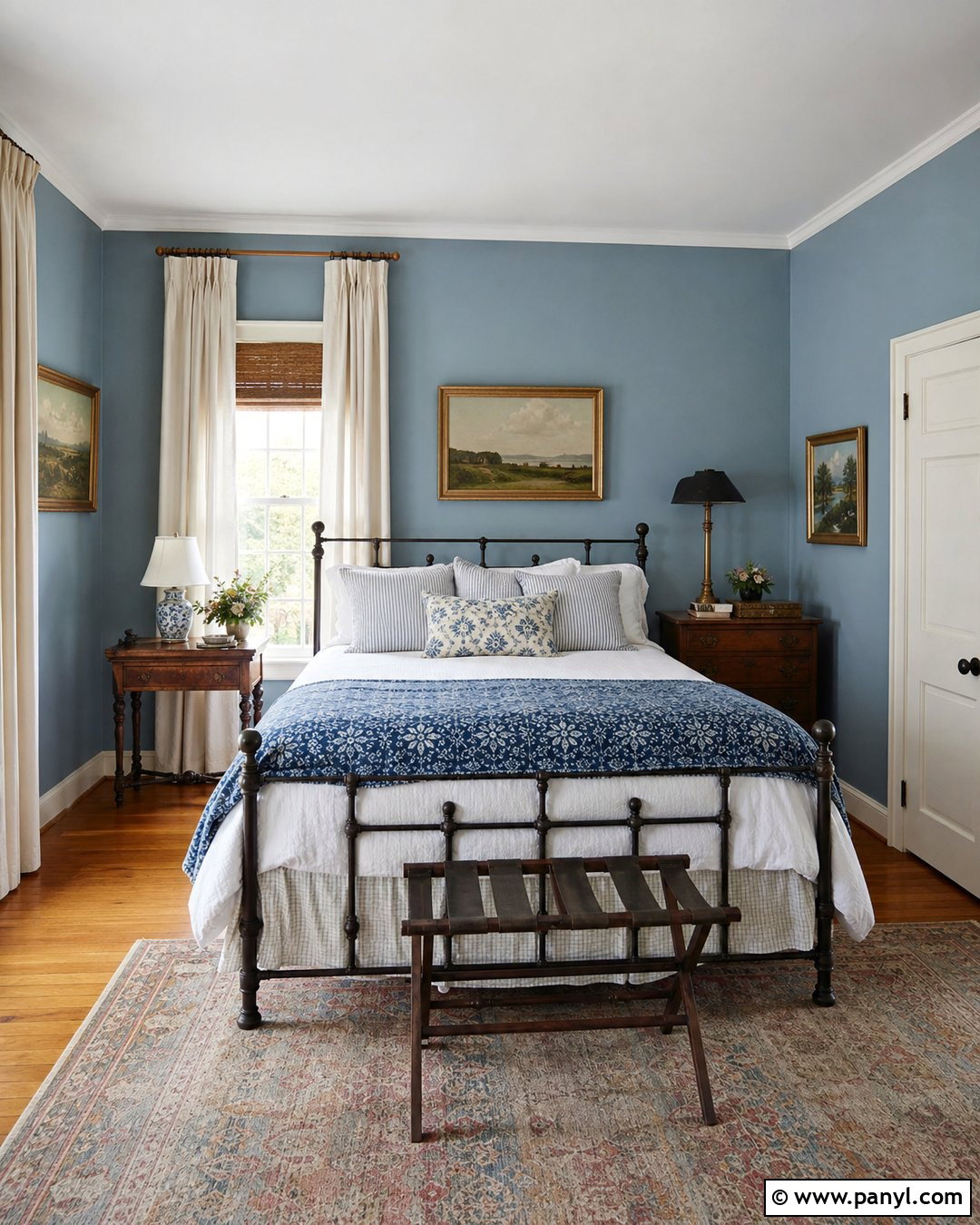 Vintage Blue Guest Bedroom Walls - 25 Vintage Blue Wall Ideas