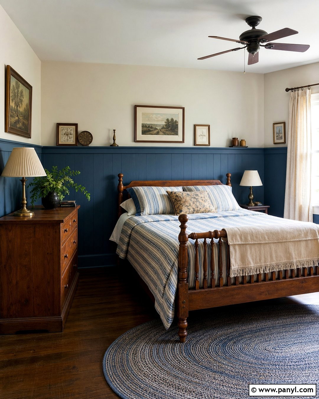 Vintage Blue Half Wall - 25 Vintage Blue Wall Ideas