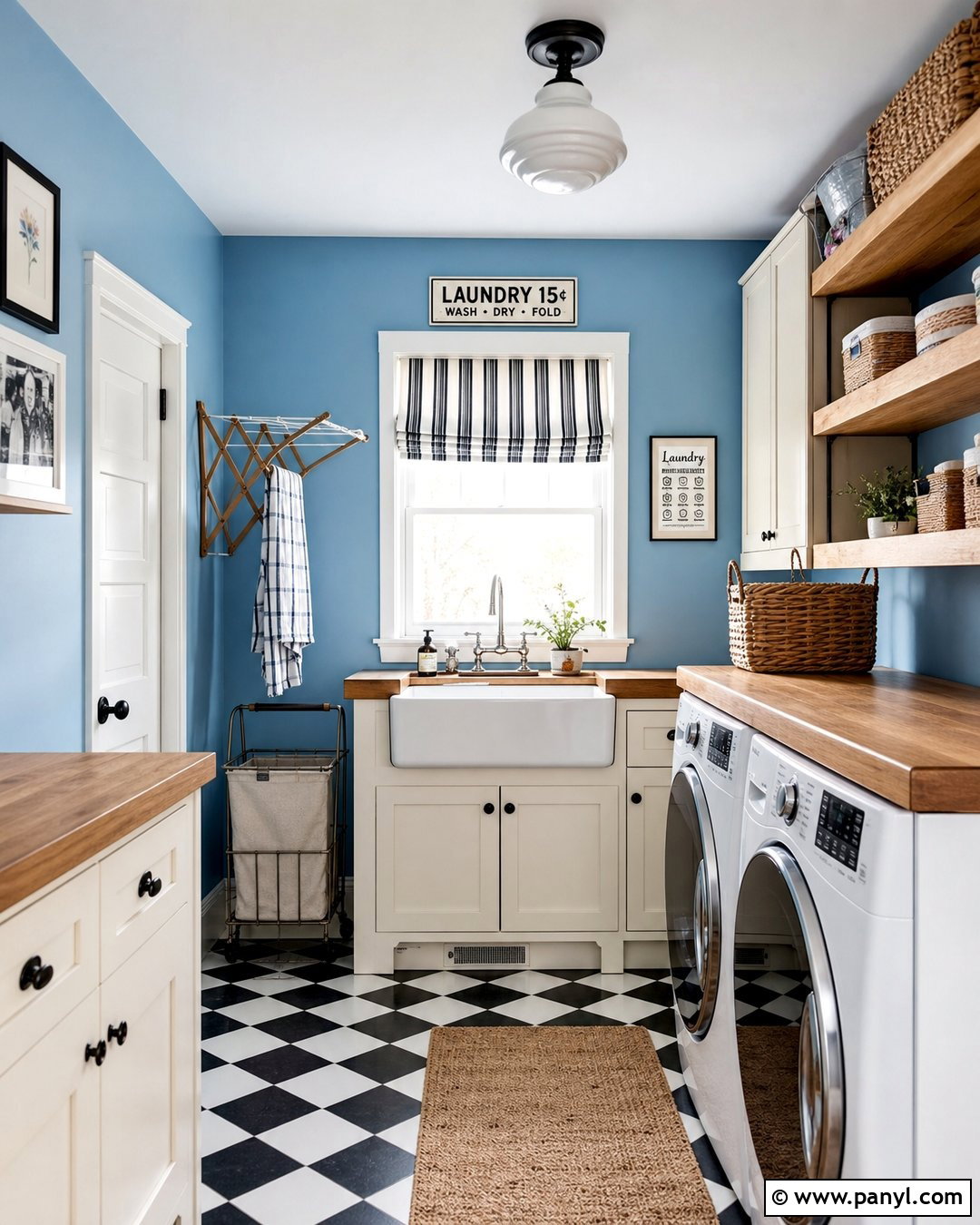 Vintage Blue Laundry Room Walls - 25 Vintage Blue Wall Ideas