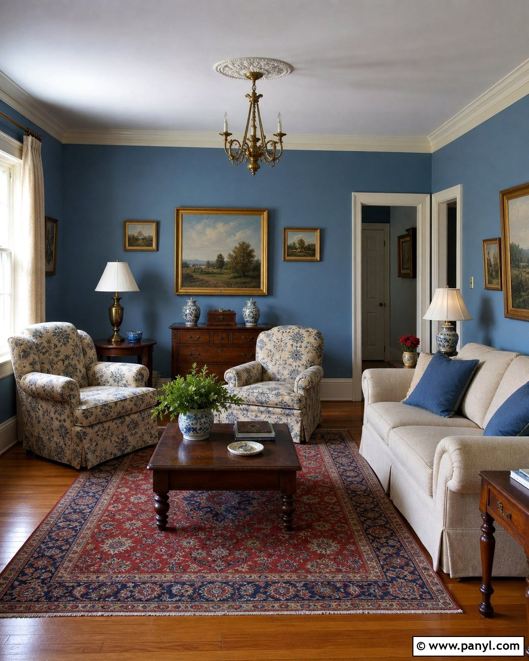 Vintage Blue Living Room Walls - 25 Vintage Blue Wall Ideas