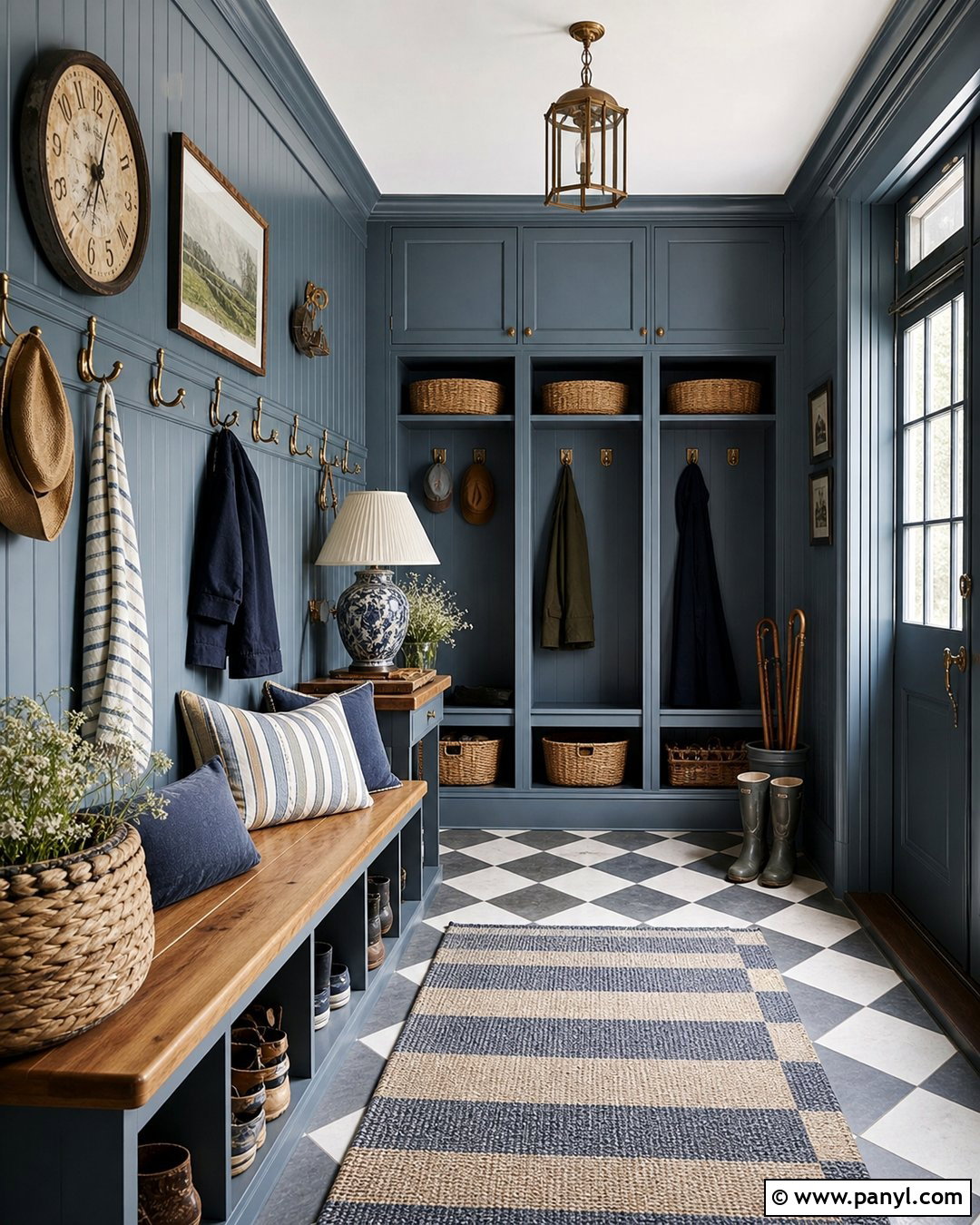 Vintage Blue Mudroom Walls - 25 Vintage Blue Wall Ideas