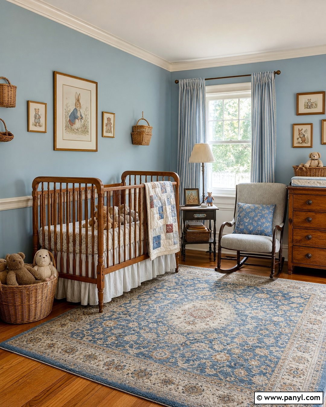 Vintage Blue Nursery Walls - 25 Vintage Blue Wall Ideas