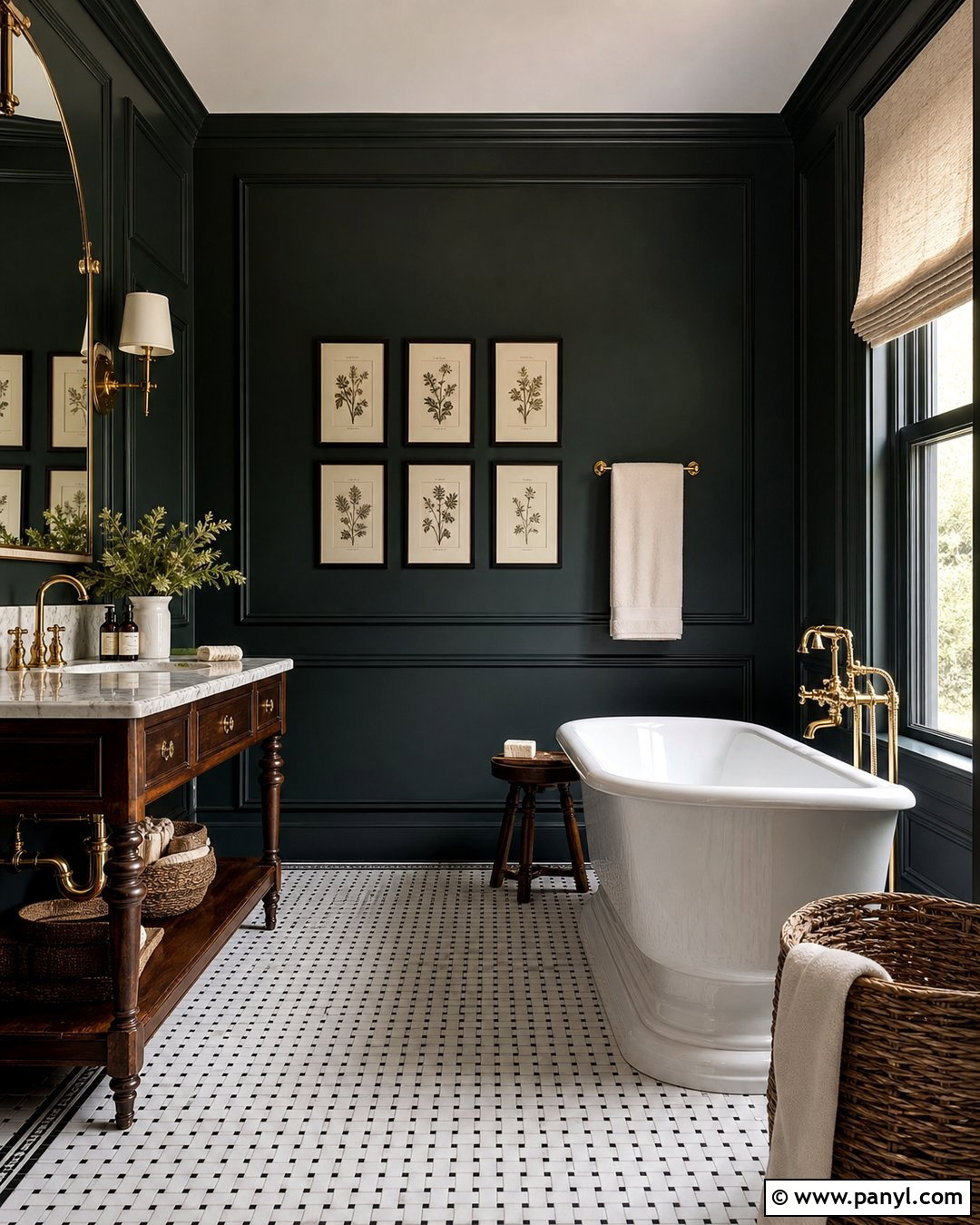 Vintage Dark Bathroom Walls - 30 Dark Bathroom Walls