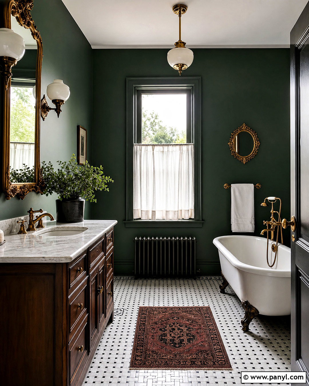 Vintage Dark Green And Gold Bathroom - 20 dark green and gold bathroom ideas