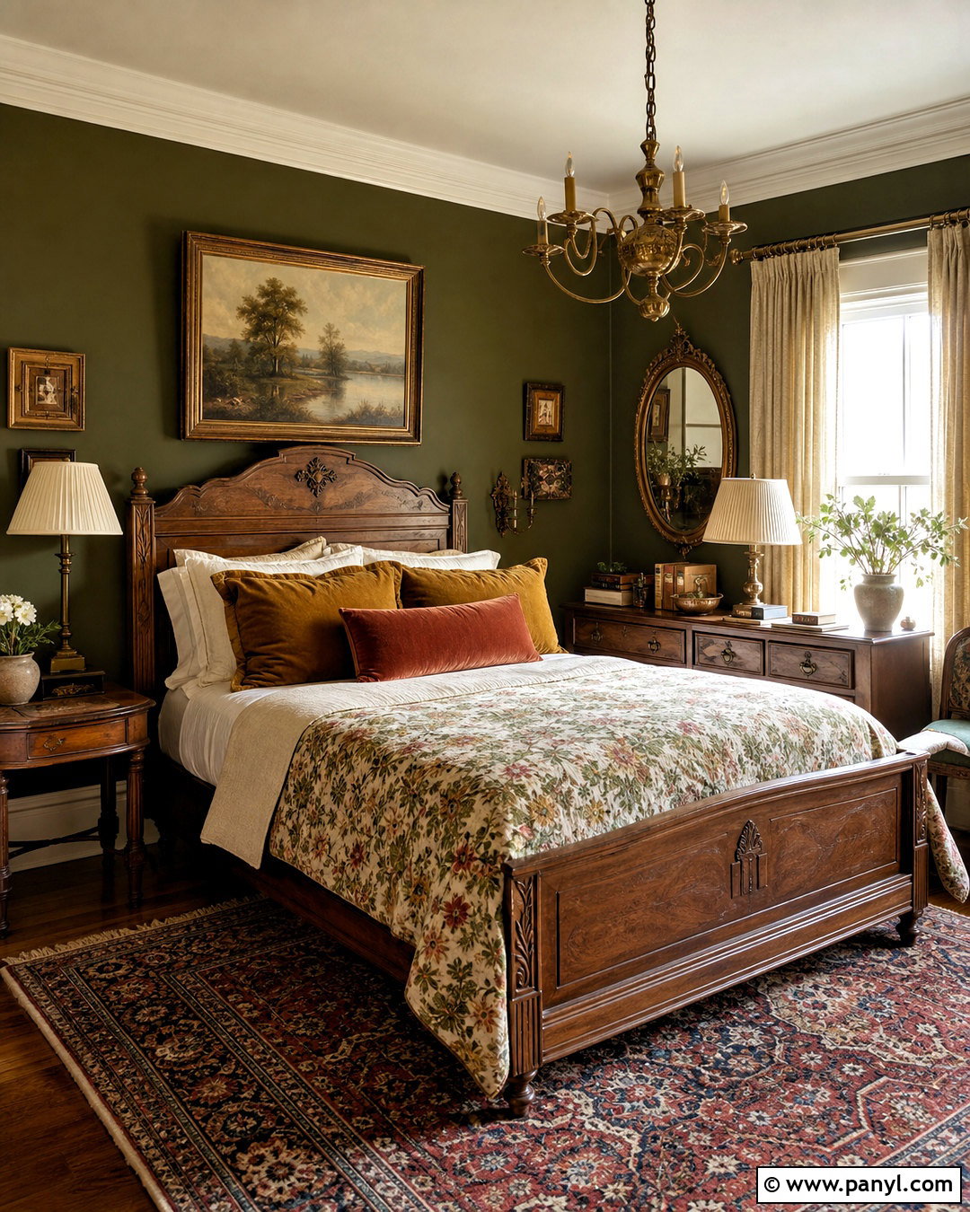 Vintage Dark Olive Green Bedroom - 20 dark olive green bedroom ideas