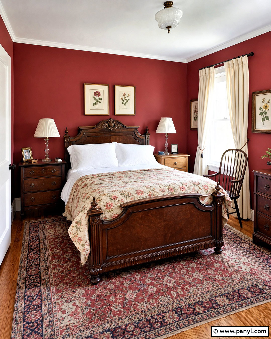 Vintage Deep Red Bedroom - 20 deep red bedroom ideas