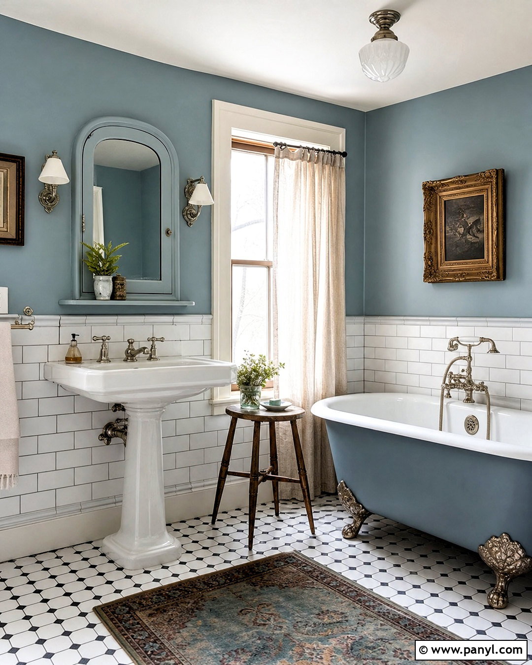 Vintage Dusty Blue Bathroom - 20 dusty blue bathroom ideas