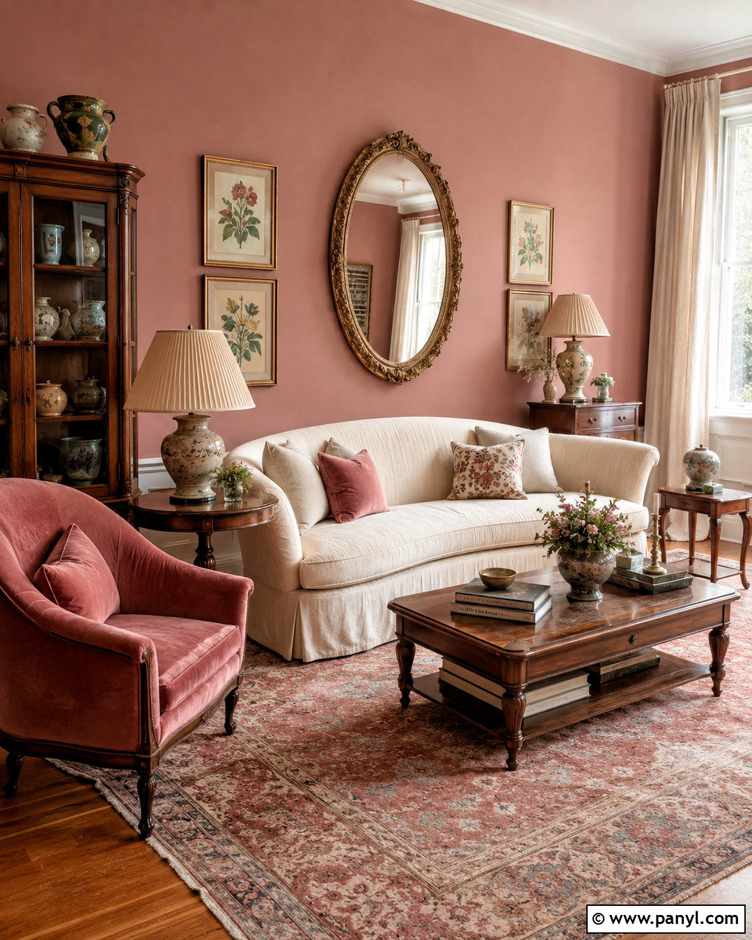 Vintage Dusty Pink Living Room - 20 dusty pink living room ideas