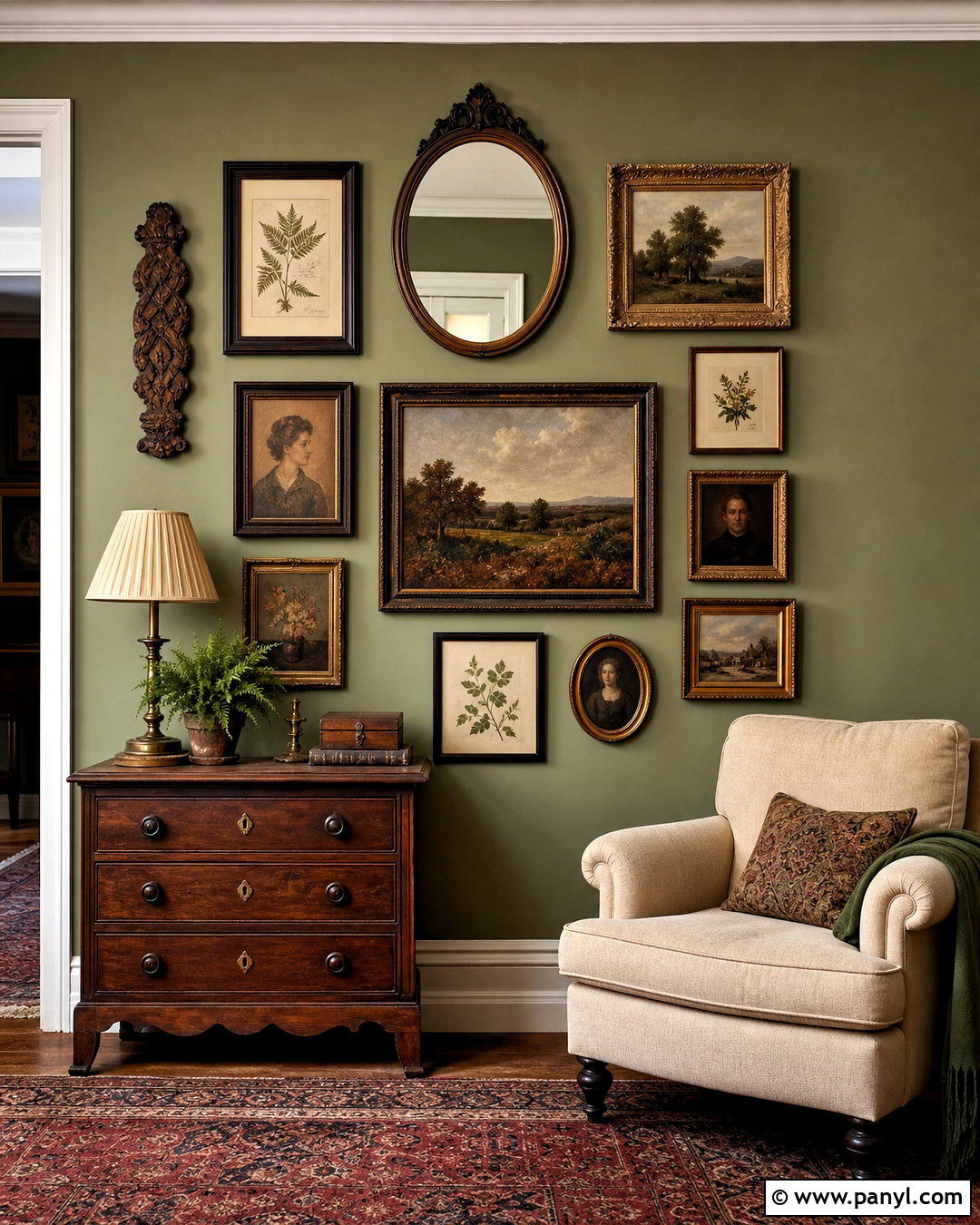 Vintage Eclectic Wall - 20 eclectic wall ideas