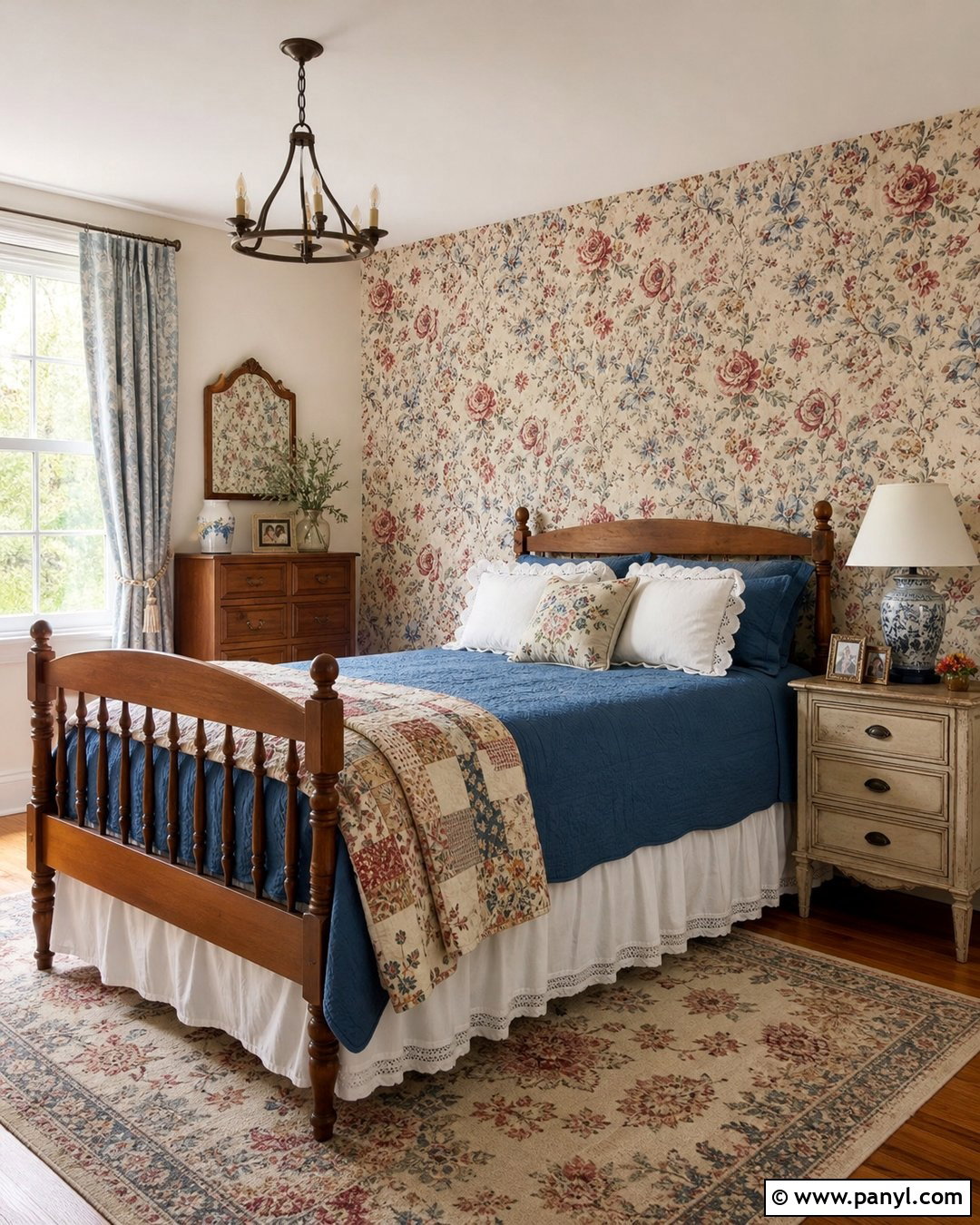 Vintage Floral Girls Room Accent Wall - 25 Accent Wall For Girls Room Ideas