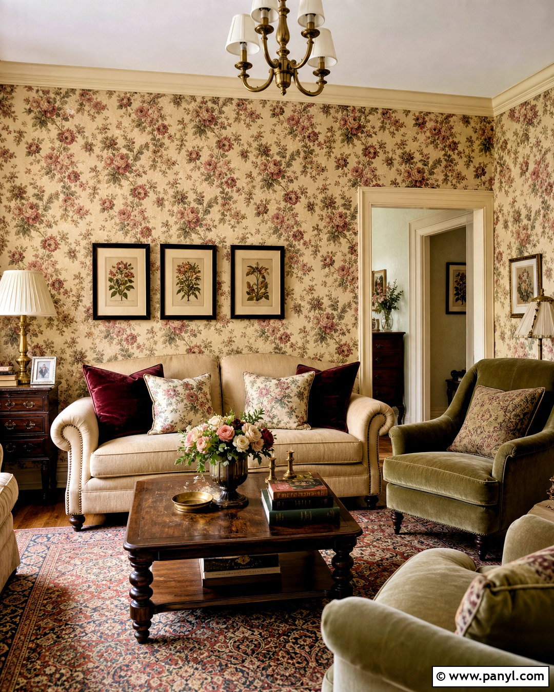 Vintage Floral Wallpaper Living Room - 20 wallpaper backgrounds living room ideas