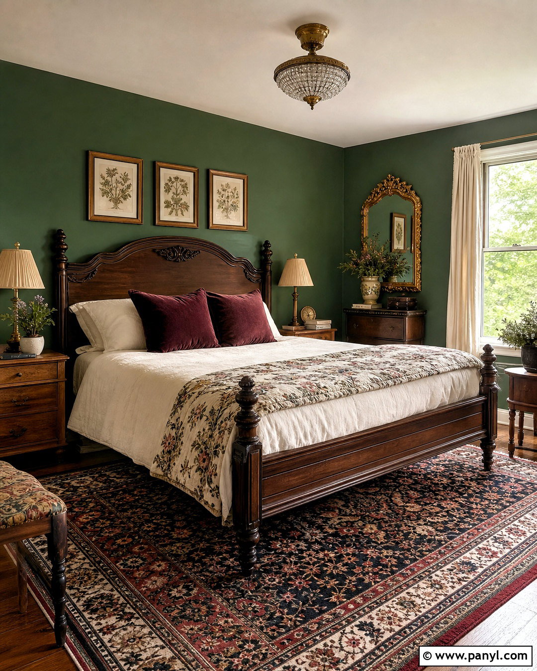 Vintage Forest Green Bedroom - 20 forest green bedroom ideas