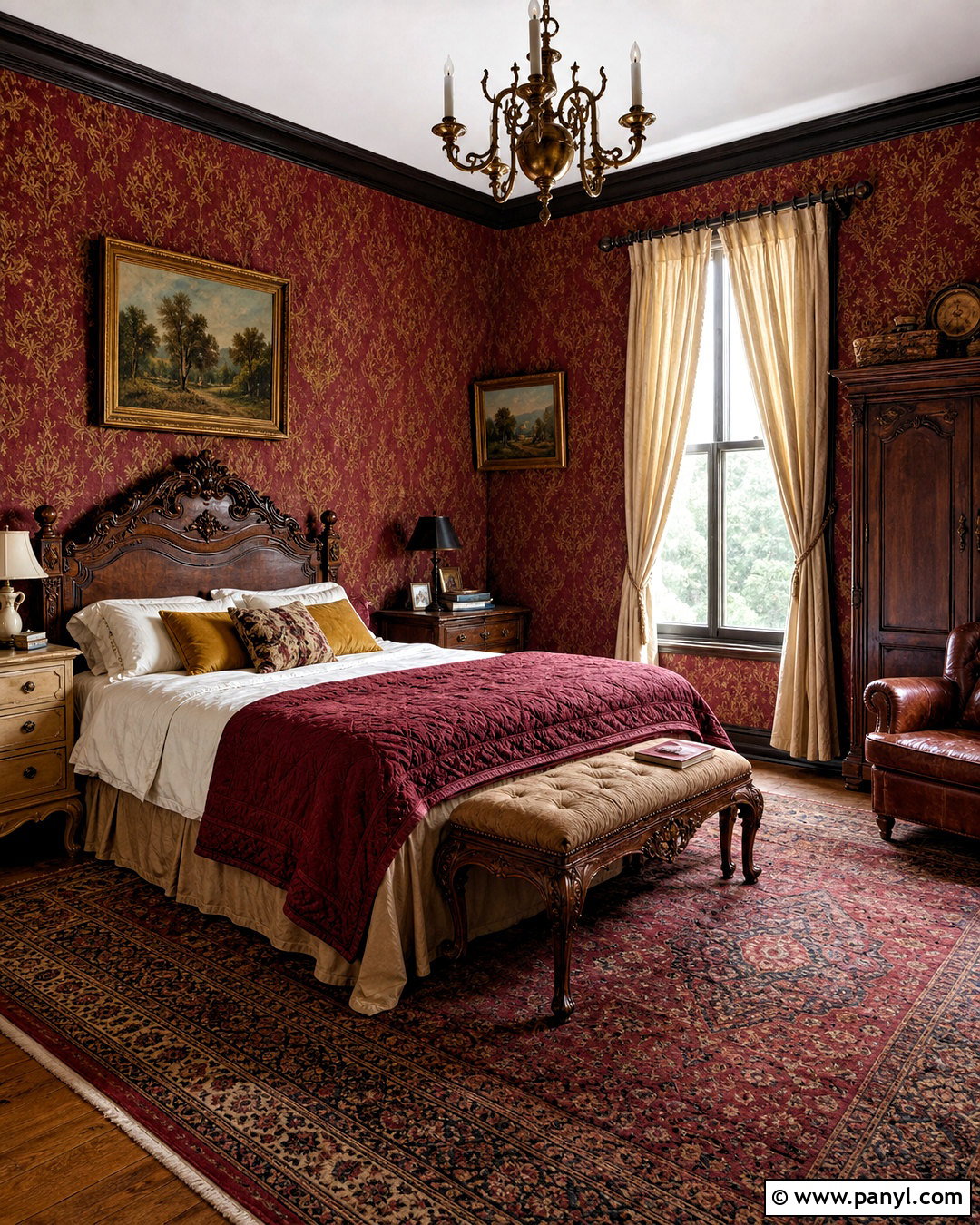 Vintage Gothic Damask Wallpaper Bedroom - 20 gothic damask pattern wallpaper ideas