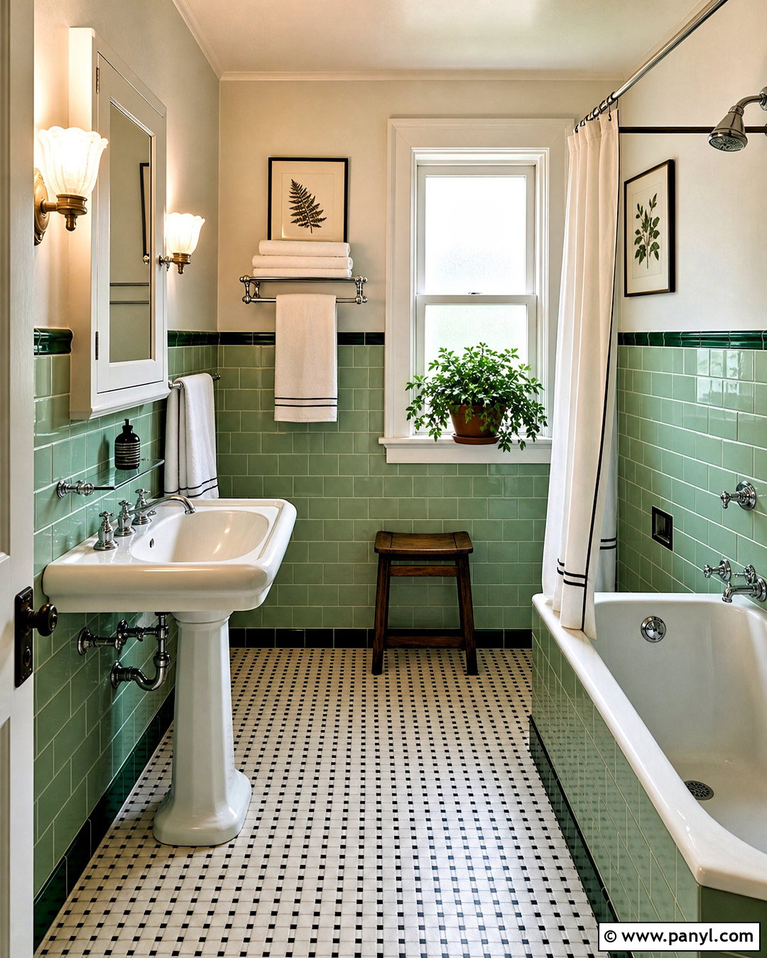 Vintage Green Bathroom - 20 green bathroom inspiration ideas