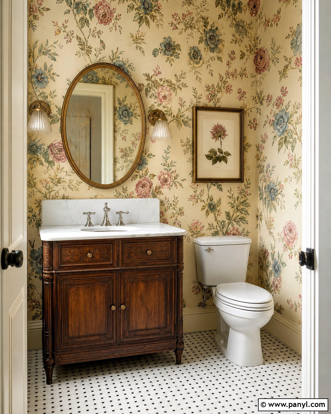 Vintage Half Bathroom - 20 half bathroom inspiration ideas