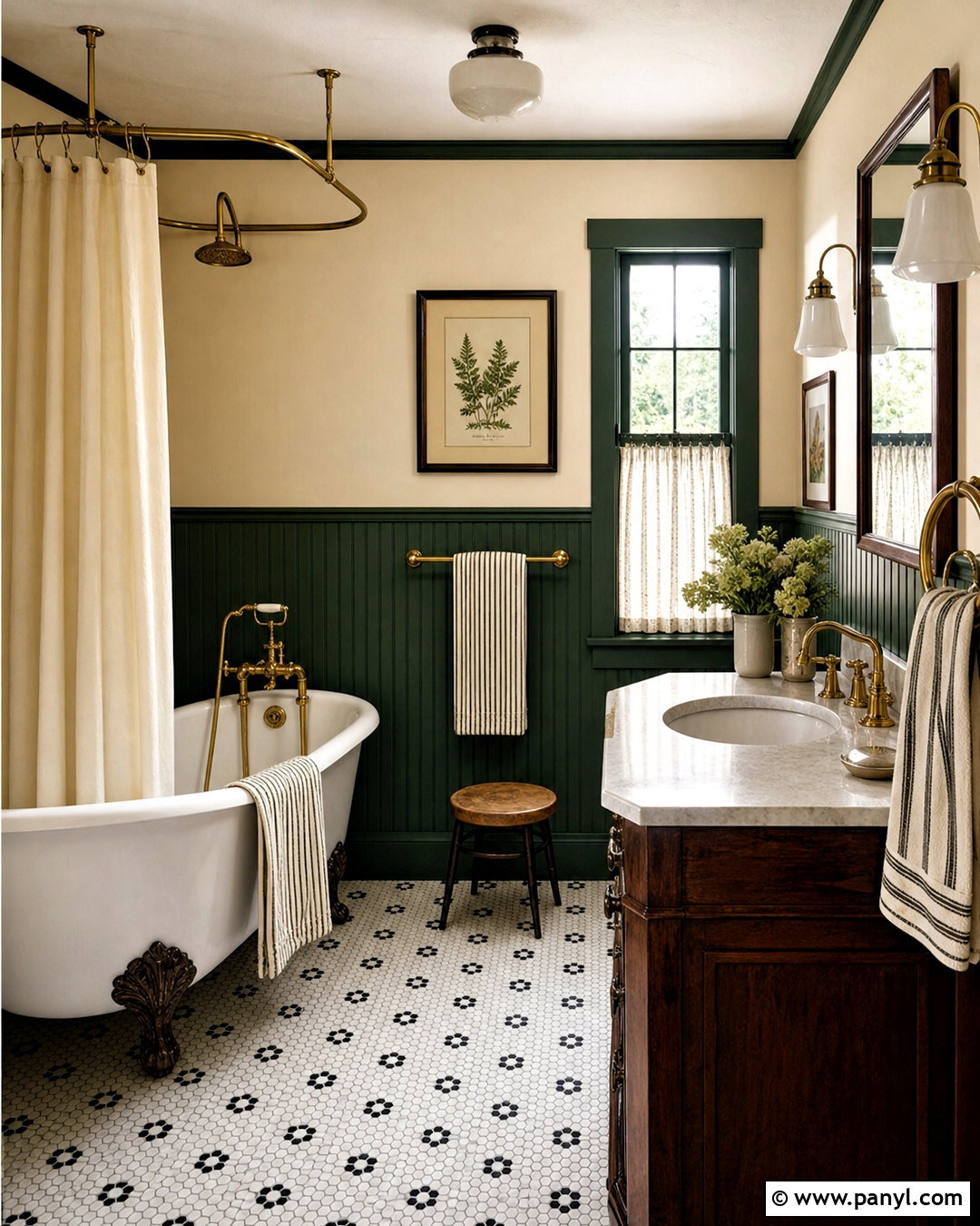 Vintage Hunter Green Bathroom - 20 hunter green bathroom ideas