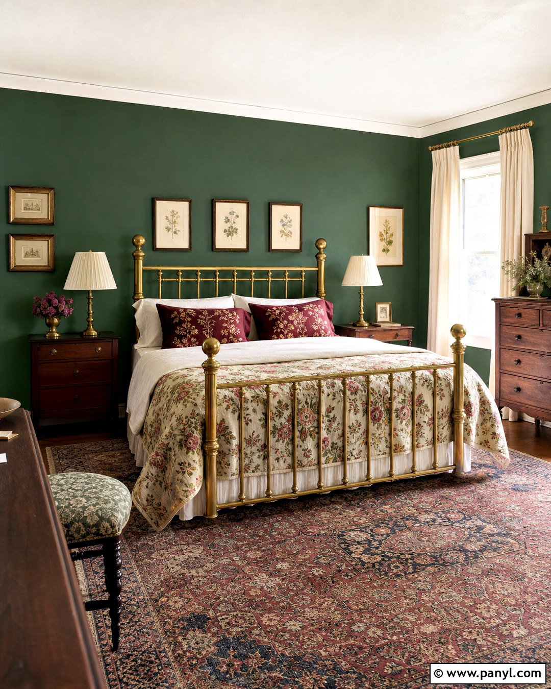 Vintage Hunter Green Bedroom - 20 hunter green bedroom ideas
