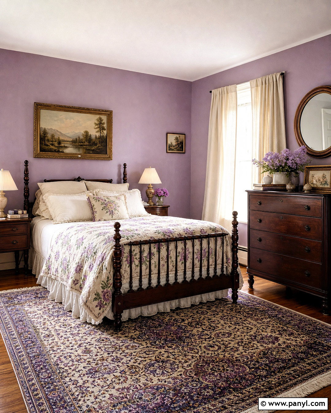 Vintage Lavender Room - 20 lavender aesthetic room ideas