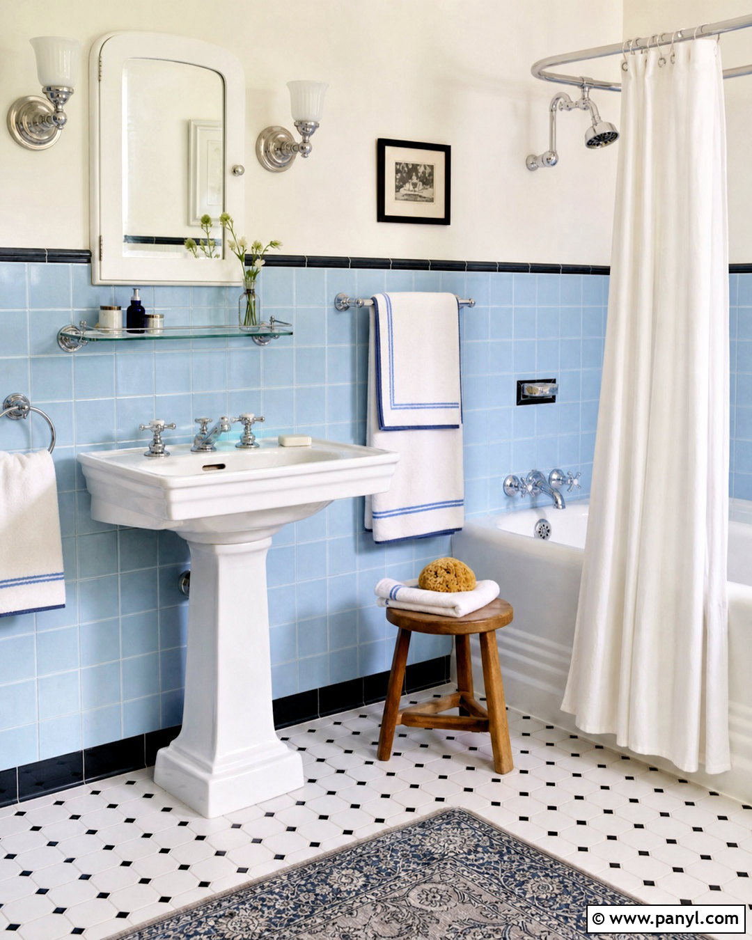 Vintage Light Blue Bathroom - 20 light blue bathroom ideas