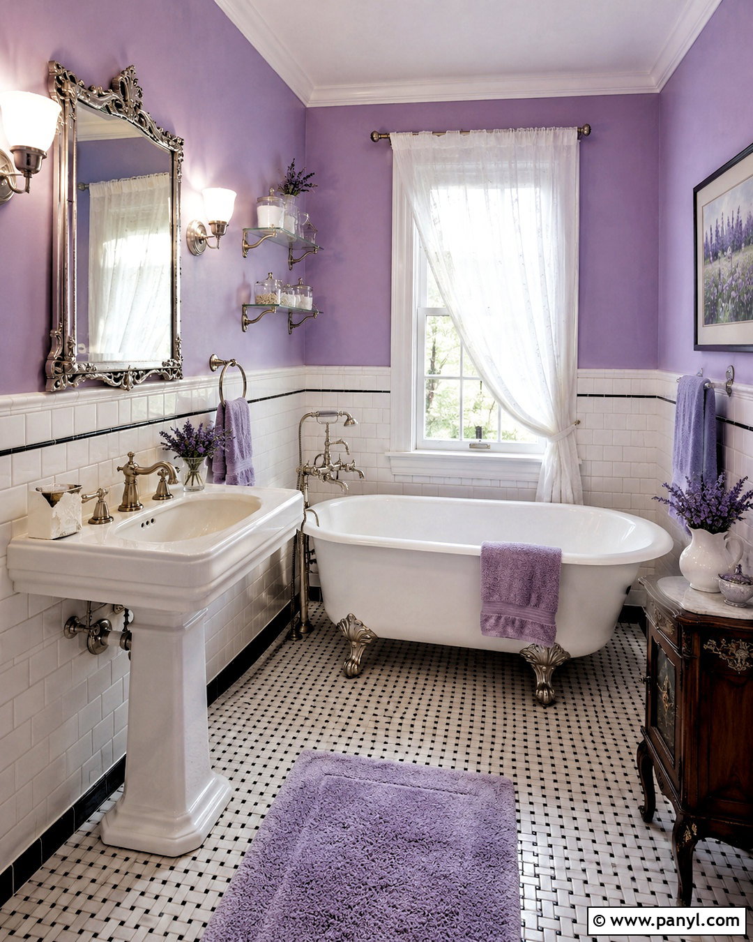 Vintage Light Purple Bathroom - 20 light purple bathroom ideas
