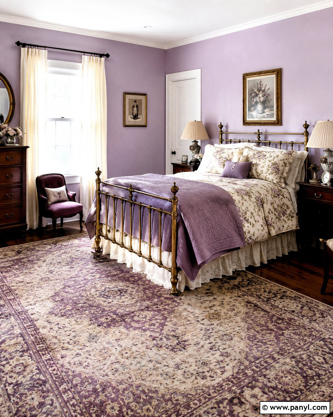 Vintage Lilac Bedroom - 20 lilac bedroom ideas
