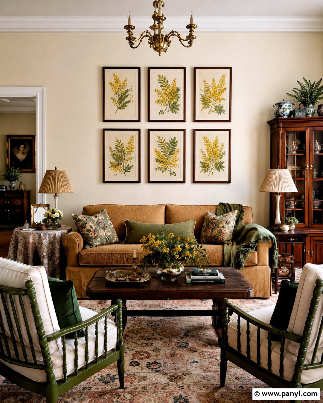 Vintage Mimosa Botanical Wall - 20 mimosa wall ideas