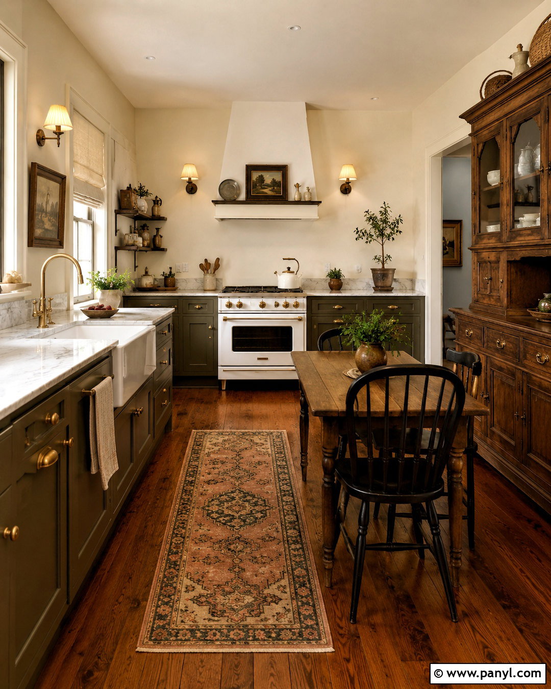 Vintage Olive Green And White Kitchen - 20 olive green and white kitchen ideas