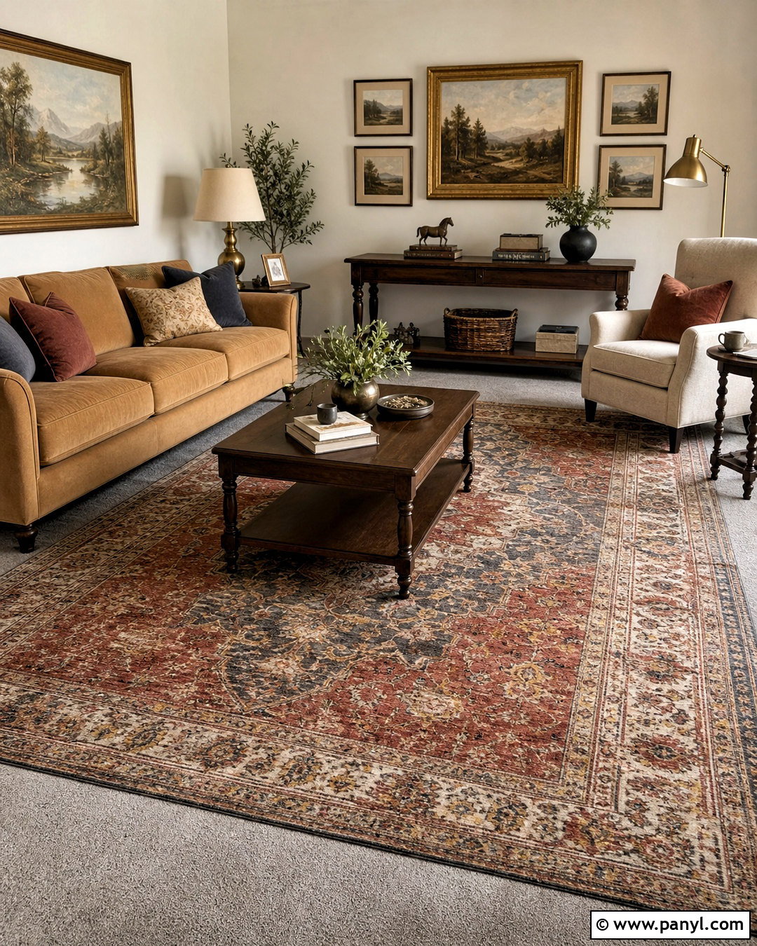 Vintage Persian Rug On Grey Carpet - 20 rug on grey carpet ideas