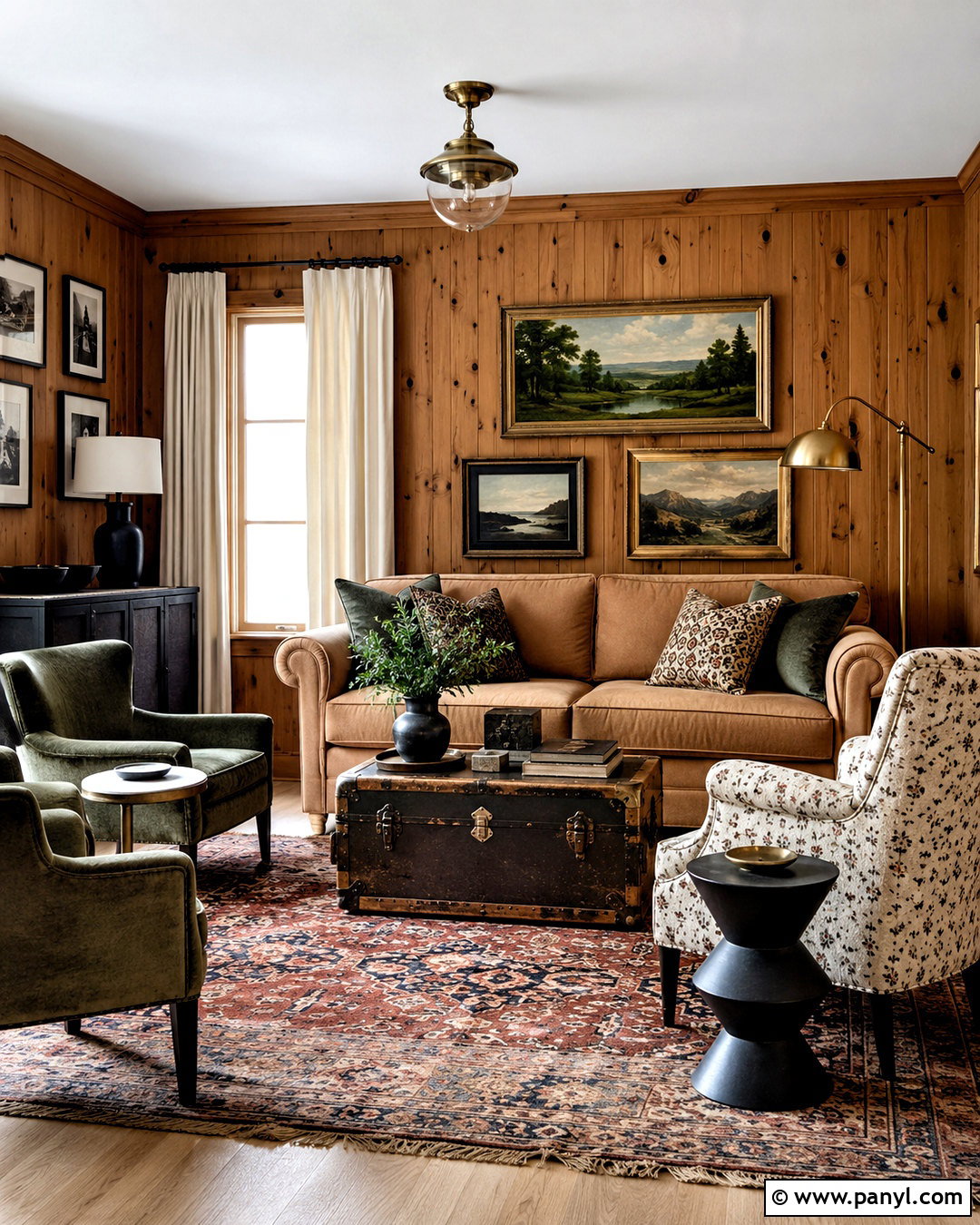 Vintage Pine Walls Living Room - 20 pine walls living room ideas