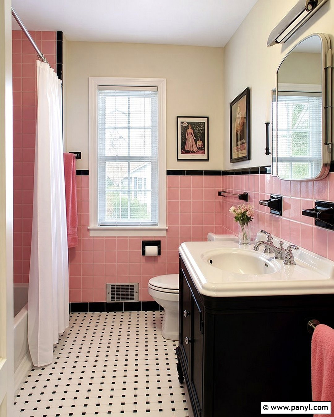 Vintage Pink Bathroom Walls - 30 pink bathroom walls