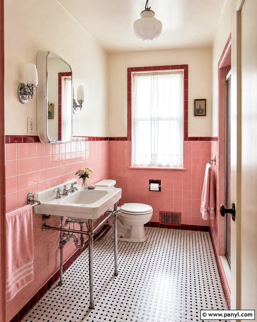 Vintage Pink Toilet Room - 20 pink toilet room ideas