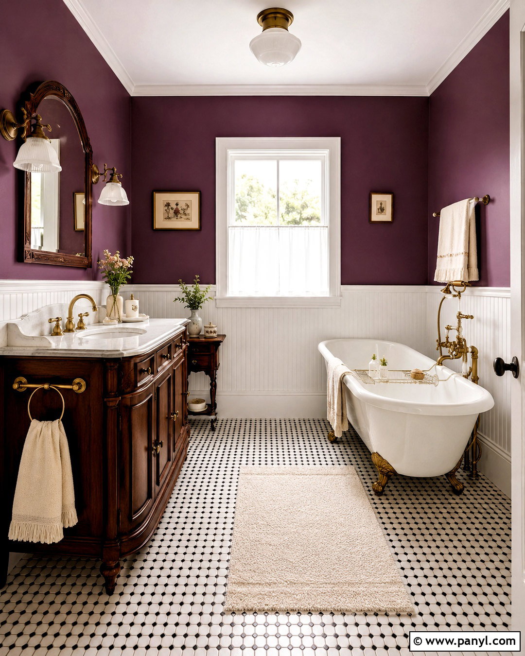 Vintage Plum Bathroom - 20 plum bathroom ideas
