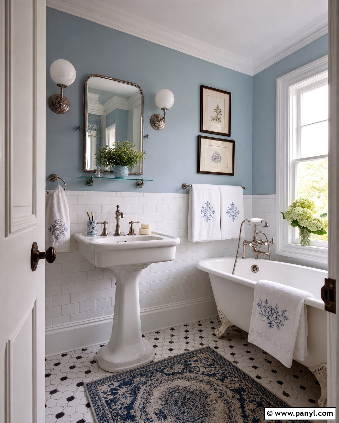 Vintage Powder Blue Bathroom Walls - 25 Vintage Blue Wall Ideas