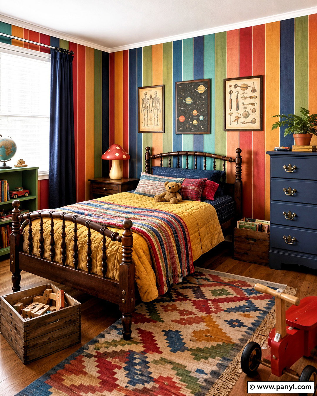 Vintage Rainbow Boys Room - 20 rainbow boys room ideas
