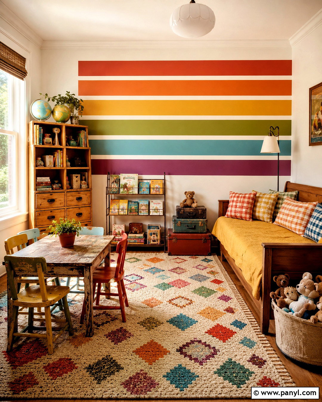 Vintage Rainbow Playroom - 20 rainbow playroom ideas