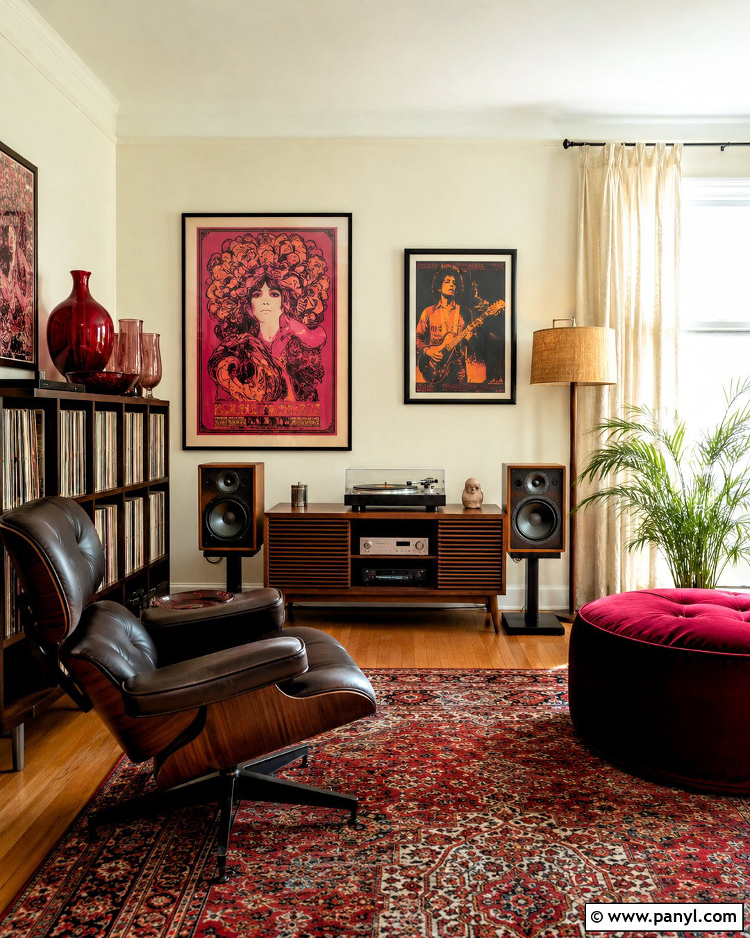 Vintage Record Listening Room - 20 cozy music room ideas