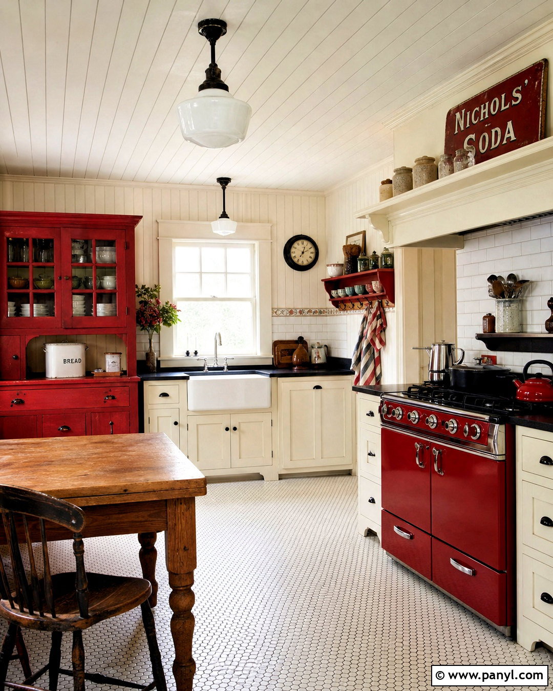 Vintage Red Farmhouse Kitchen - 20 red farmhouse kitchen ideas