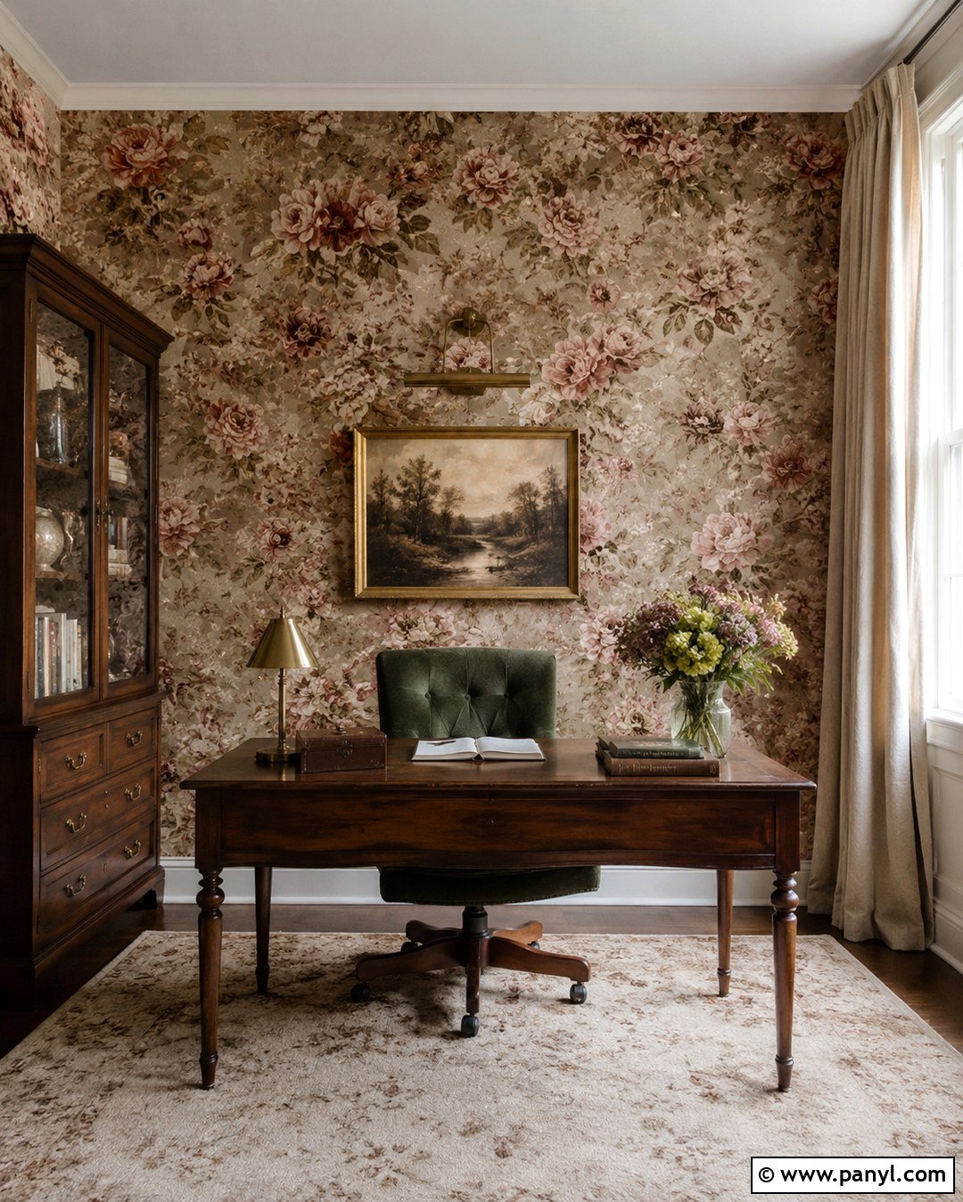 20 Floral Accent Wall Office Ideas: Fresh Workspaces to Try