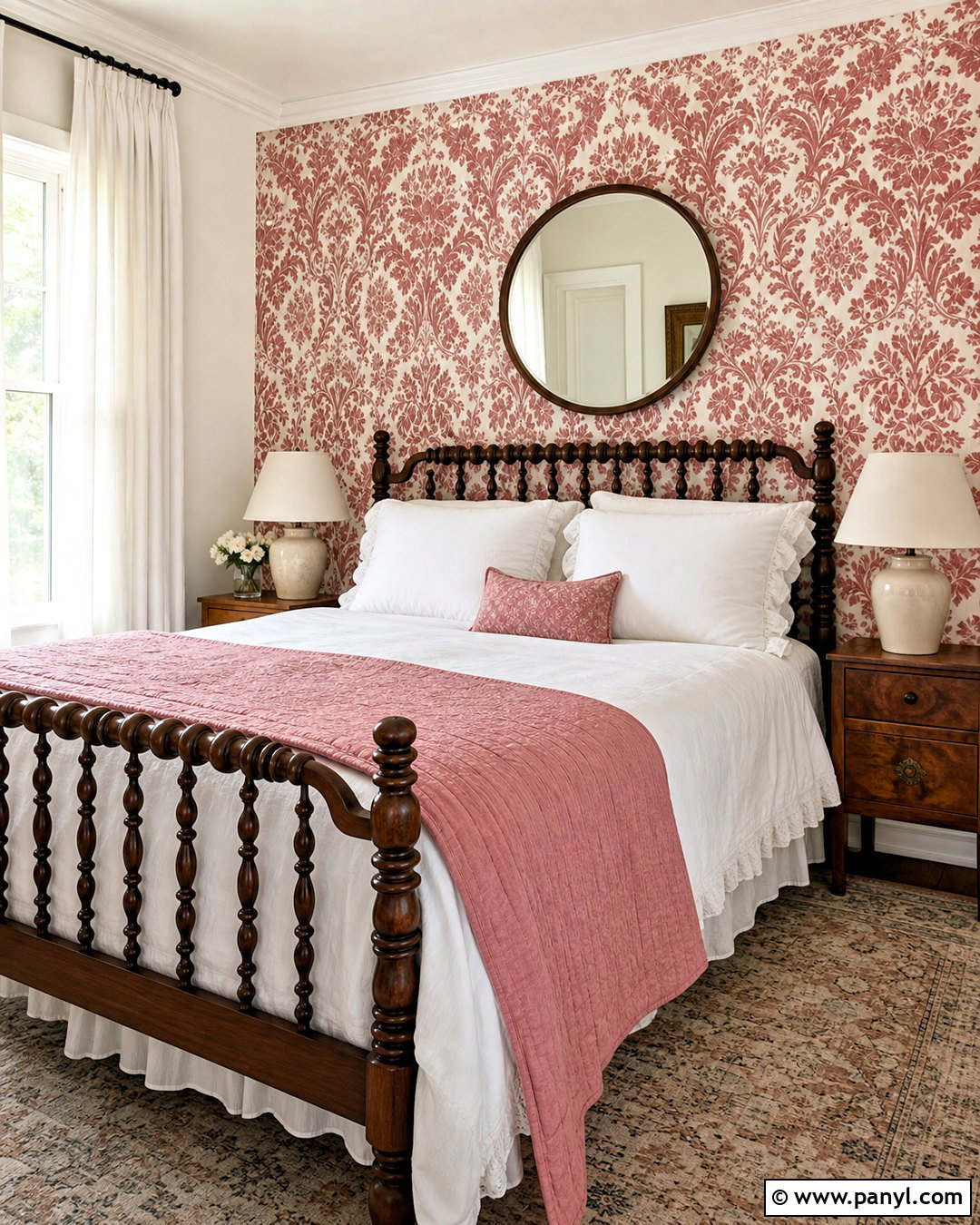 Vintage Rose Red And White Damask Pattern - 20 red and white damask patterns