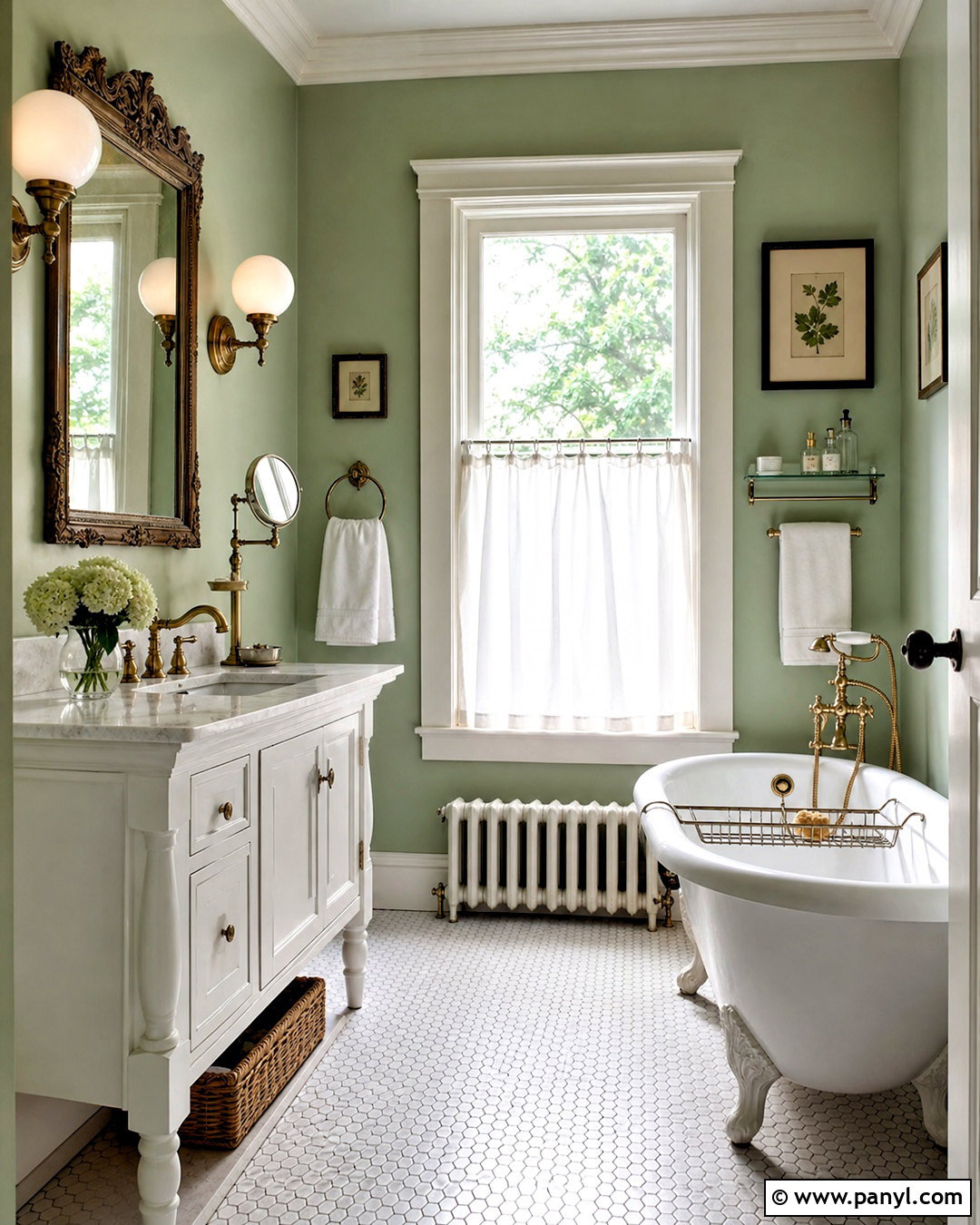 Vintage Sage Green And White Bathroom - 20 sage green and white bathroom ideas