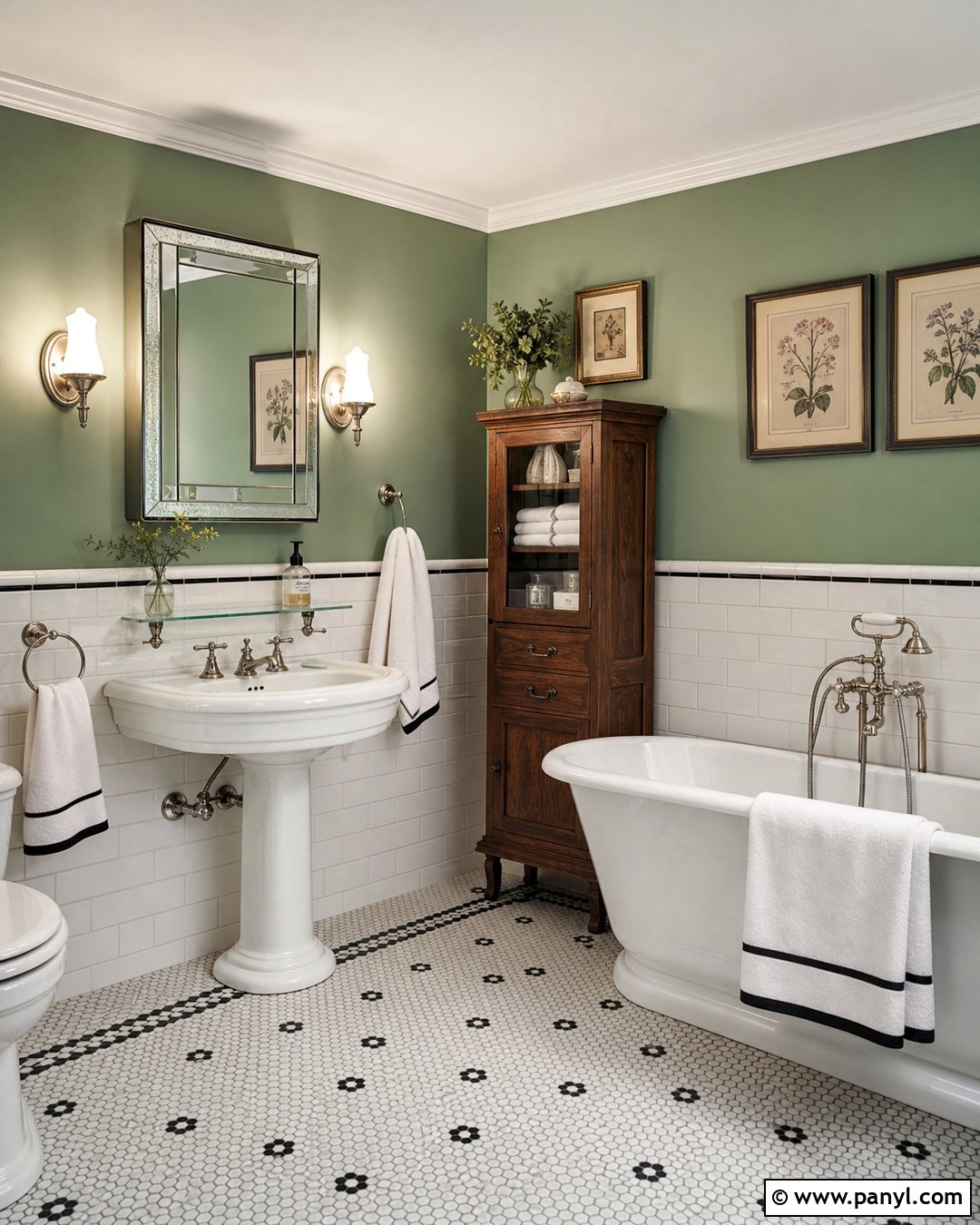 Vintage Sage Green Bathroom Walls - 35 sage green bathroom walls
